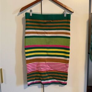 BCBGeneration Colorful Striped Pencil Skirt